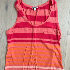 Express Orange Striped Tank